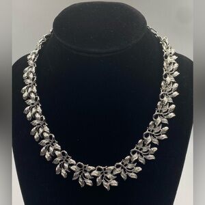 Coro Silver Tone Choker Necklace